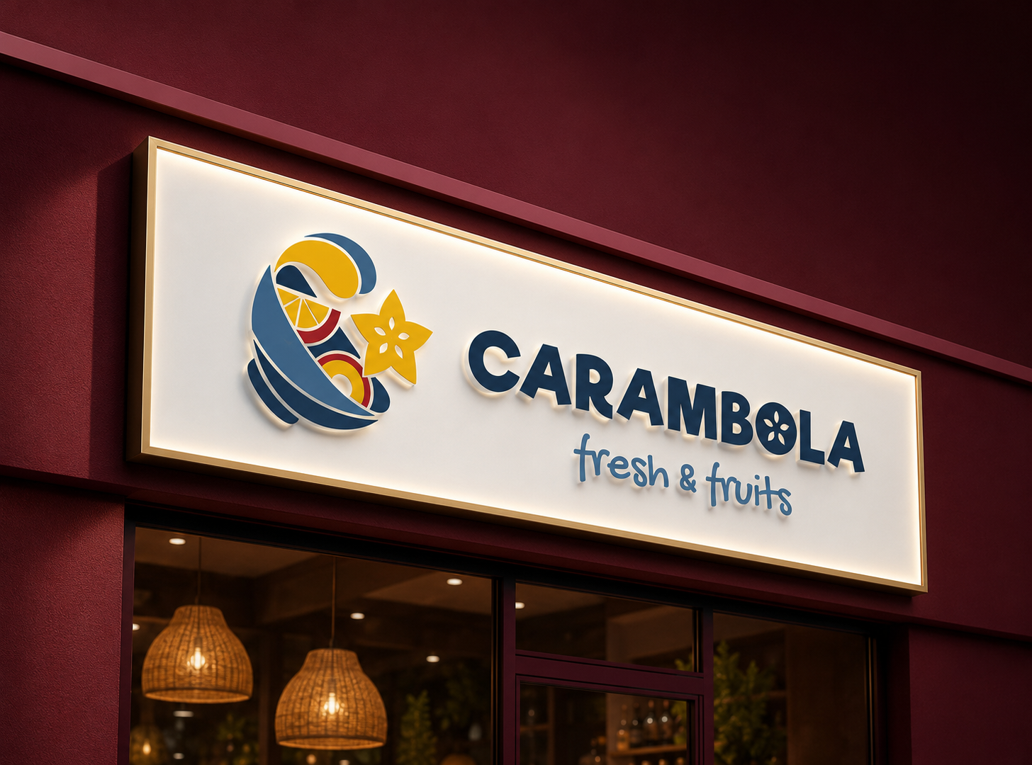 Rótulo del negocio Carambola