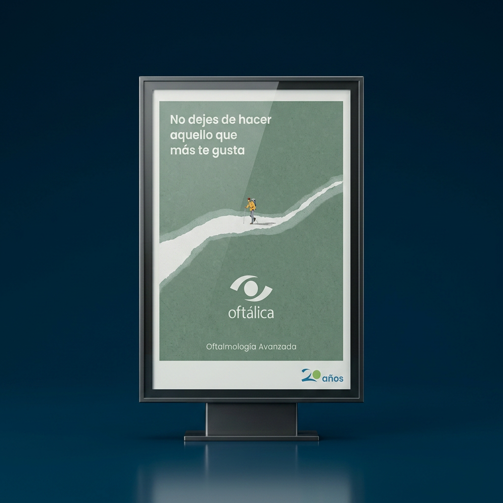 Cartel publicitario de Oftálica